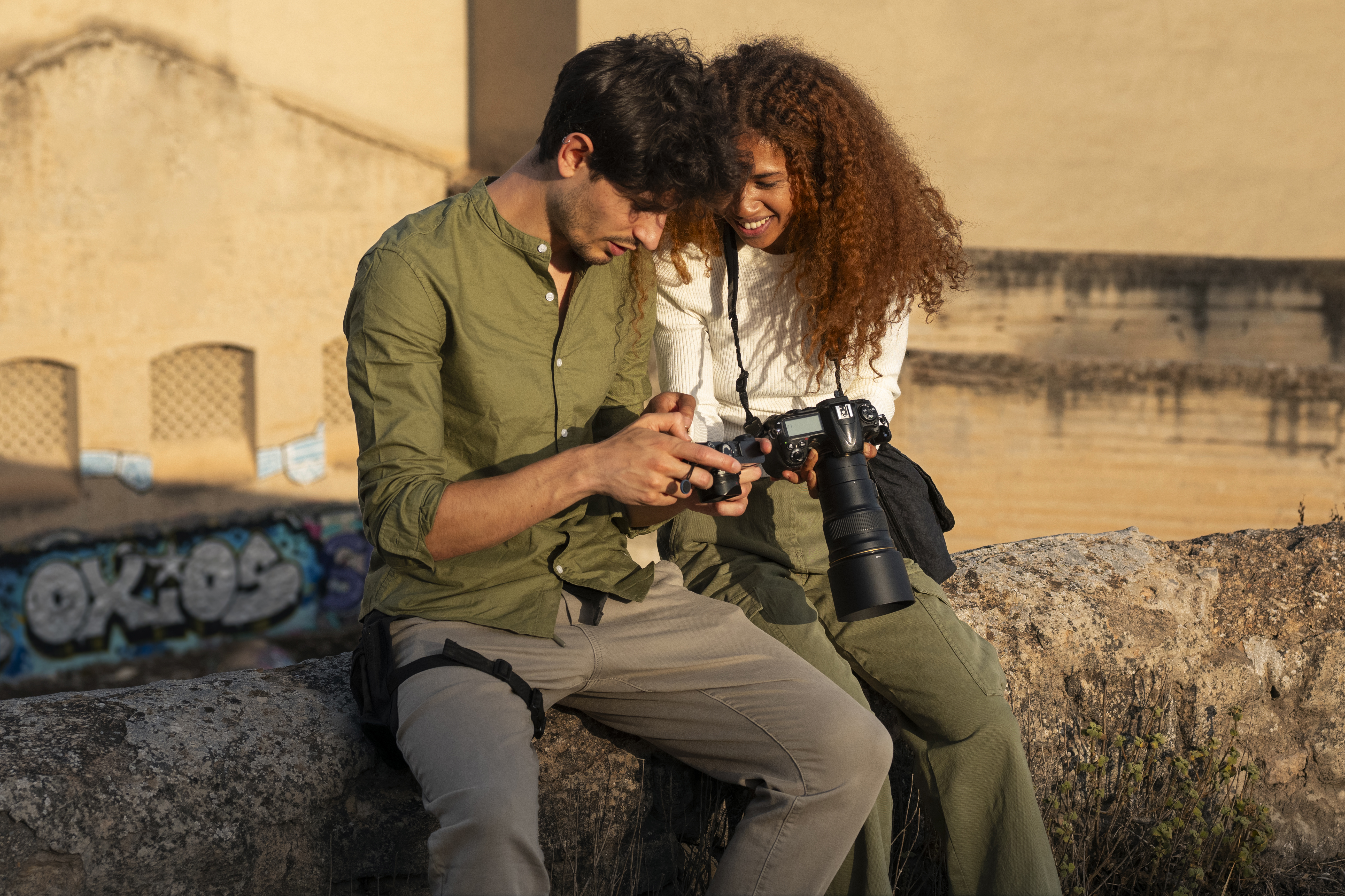Students in a photo shoot session
